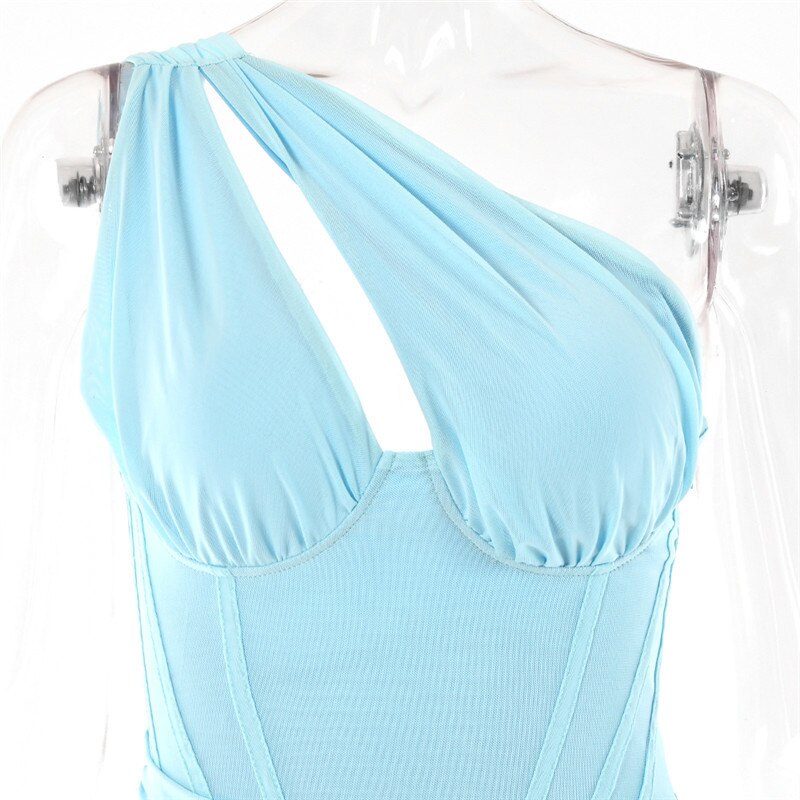 DOUBLE LAYER MESH BODYCON DRESS