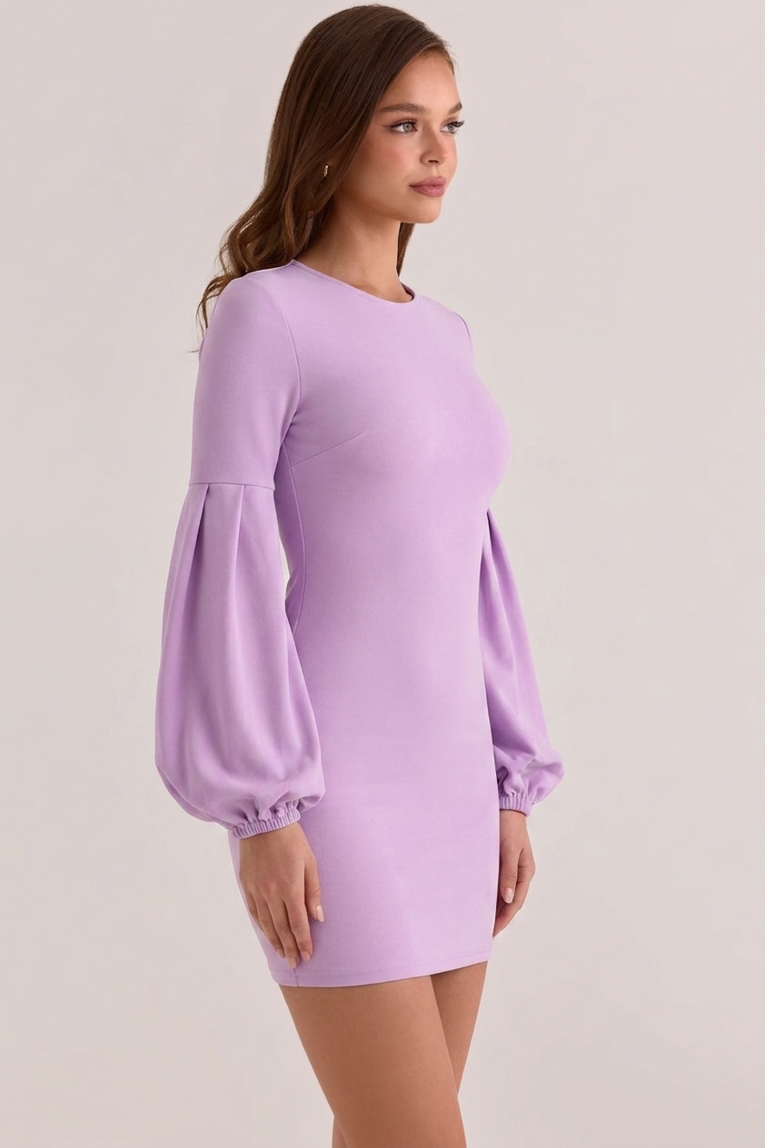 BODYCON LANTERN SLEEVE DRESS